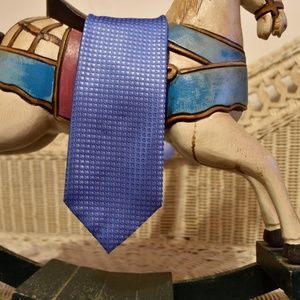 Kenneth Cole 100% Silk Blue Tie
